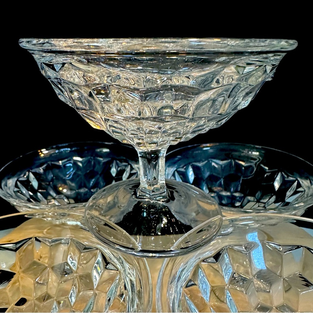 Five Fostoria American Clear Low Sherbet Flared-2056